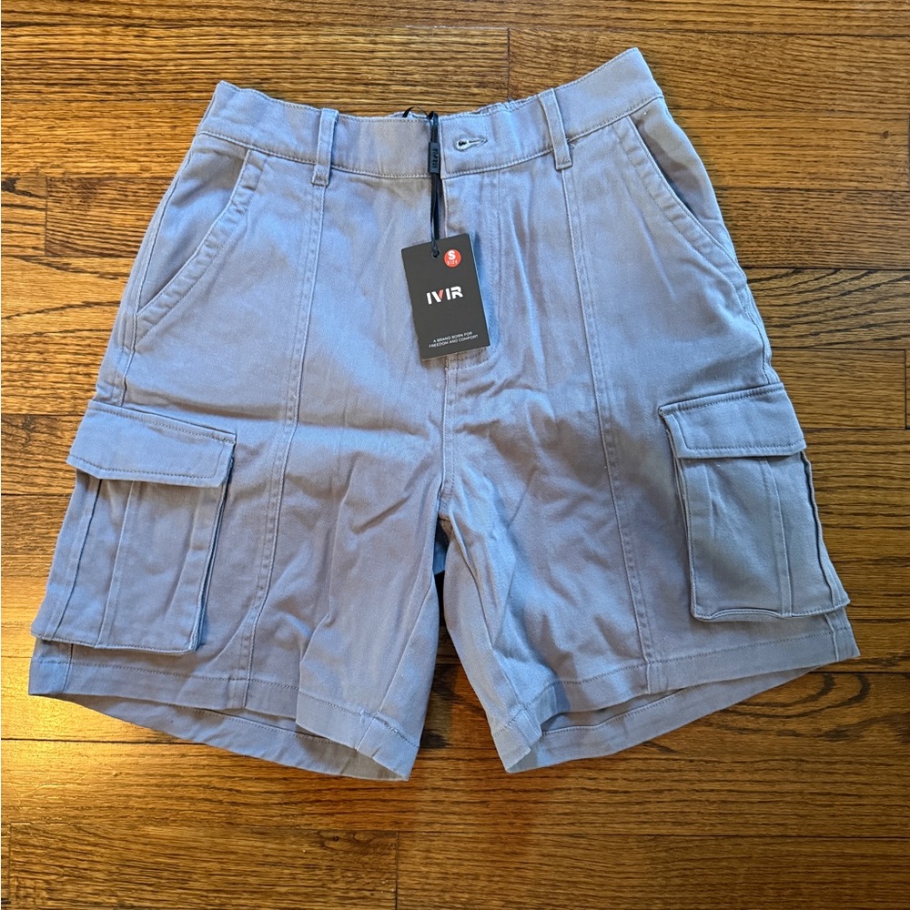 Women's Light Gray Cargo Shorts